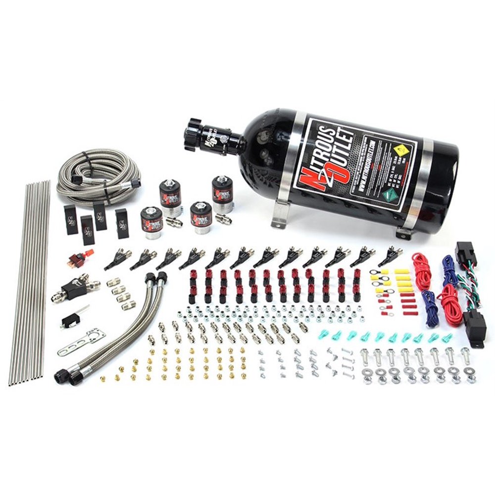 Nitrous Outlet Dual Stage 6 Cylinder 4 Solenoids Direct Port System