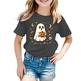 thumbnail image 2 of NIEWTR Toddler Clothes Baby Girls T Shirts Halloween Pumpkin Prints Short Sleeve T Shirt 2t 3t 4t 5t Kids Fashion Party Tees(1-2 Years), 2 of 7