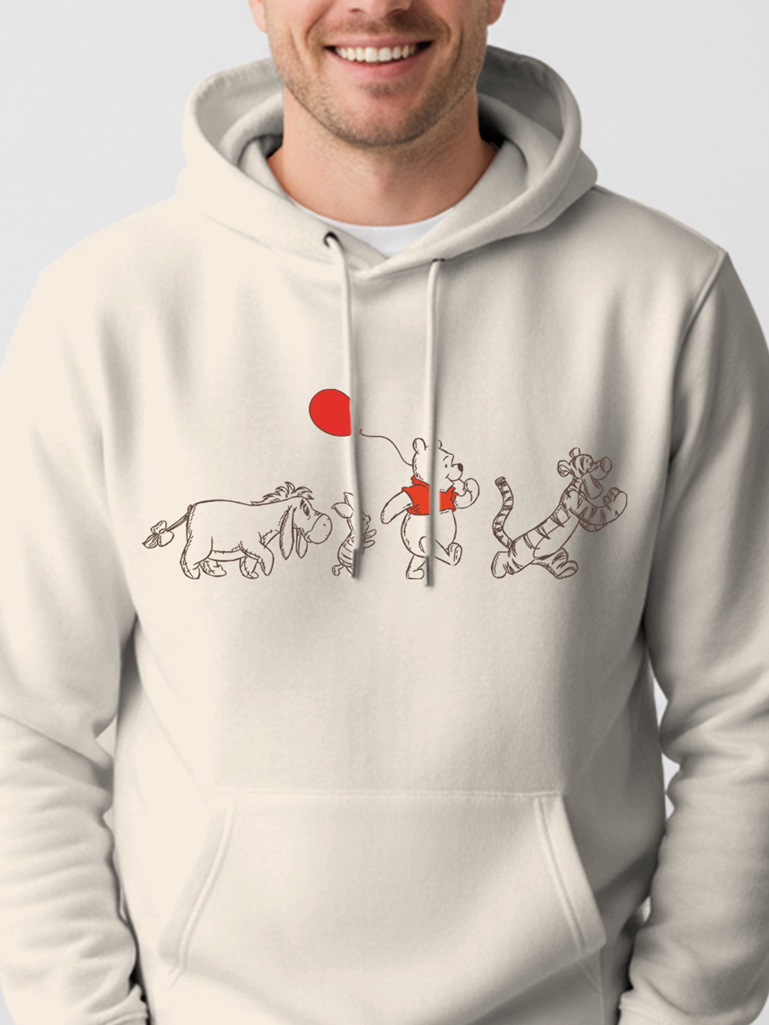 Winnie the Pooh Men's and Big Men's Graphic Hoodie, Sizes S-3XL
