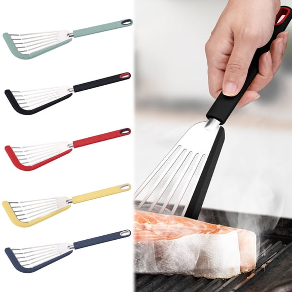 Clearance! Silicone Spatula Slotted Turner For Cooking For Frying Heat Dishwasher Thick Flexible Soft Silicone Grip Handle For Easy Use