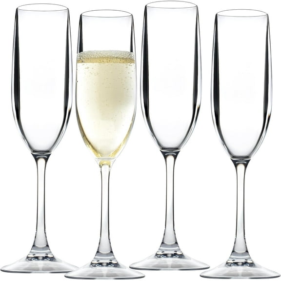 D'Eco Unbreakable 12 oz Champagne Flutes (Set of 4)- 100% Tritan Reusable Mimosa & Champagne Glasses -Perfect Cocktail Glasses for Hosting & Entertaining