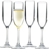 D'Eco Unbreakable 12 oz Champagne Flutes (Set of 4) - 100% Tritan Reusable Mimosa & Champagne Glasses - Perfect Cocktail Glasses for Hosting, Celebrations & Parties