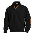 thumbnail image 5 of Kakii Men Sweaters V Neck Cable Knit Sweater Fall Casual Slim Fit Pullover, 5 of 6