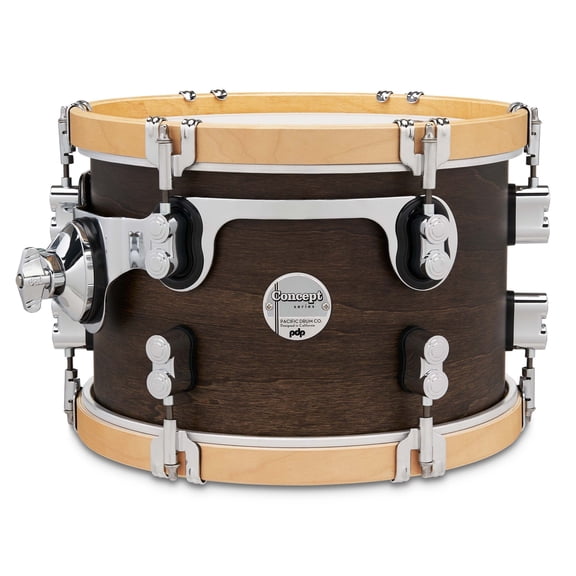 PDP Concept Classic 8x12" Mounted Tom  Walnut Stain with Natural Hoops