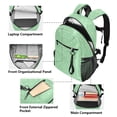 thumbnail image 5 of JIALIOU 14" Laptop Backpack Waterproof Airline Approved Stylish Casual Daypack for Travel Business College Work, Sage Green Yellow Polka Dot, 5 of 8