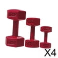 thumbnail image 1 of Juego Deportivo De 4x3 Piezas, Bonitas Mancuernas En Miniatura Para Niñas Y Niños De 3 A 8 Años, Color Rojo, 1 of 8