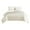 Cream, variant on Benjara 3 Piece Queen Size Coverlet Set with Stitched Square Pattern, Silver-Color:Cream