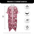 thumbnail image 6 of HELLHERO Heart Patchwork Bathing Suit Cover Up Polyester Kimono Free Size Long Kimono Swimsuit Cover Up for Women, 6 of 6