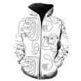 thumbnail image 1 of Sudadera con capucha y cremallera para hombre, estilo urbano, estilo Harajuku, informal, de gran tamaño, con estampado 3D, gran oferta, unisex, 2024, 1 of 6