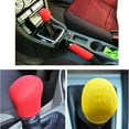 thumbnail image 3 of 2Pcs Car Trunk Knob + Handbrake Cover Silicone Sleeve Black, 3 of 8