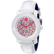 Movado Women's Bold Mid-Sized White Pave 36mm Watch 3600262