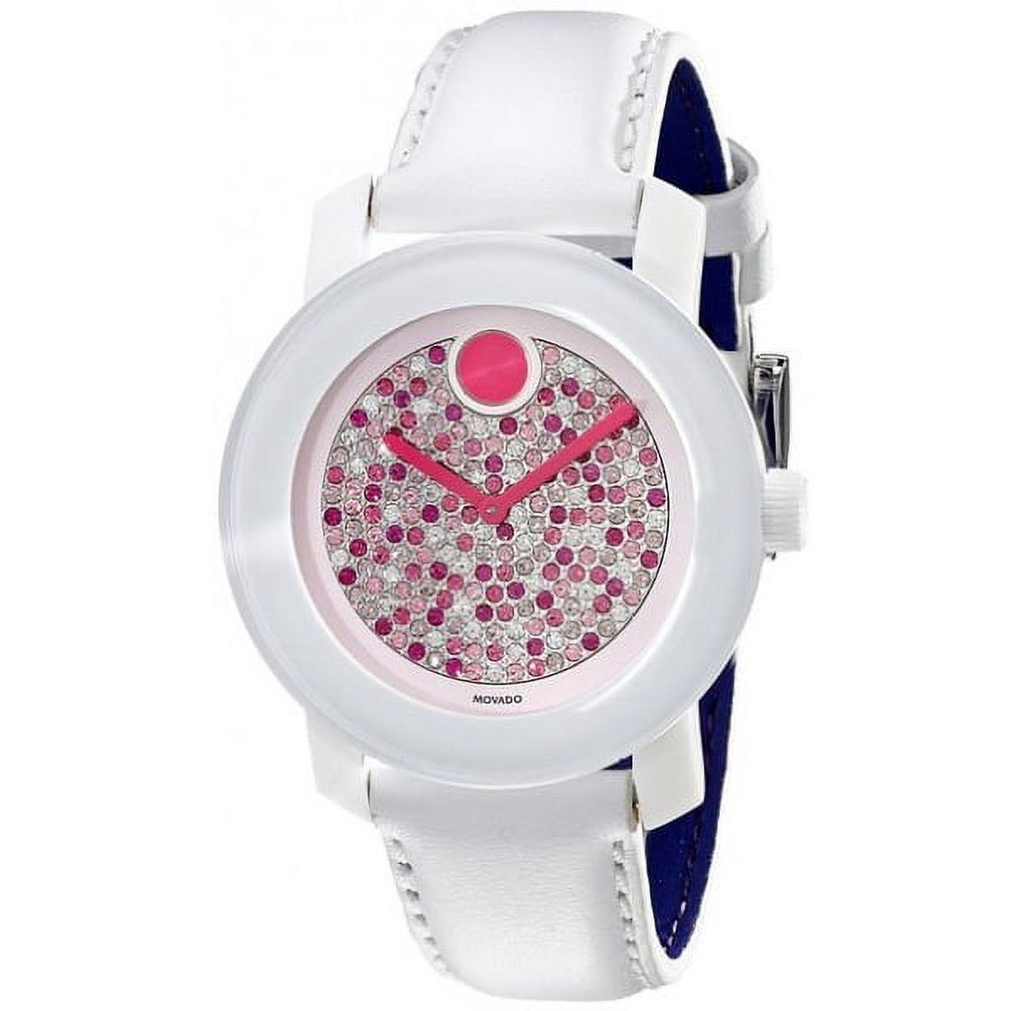 Movado Women's Bold Mid-Sized White Pave 36mm Watch 3600262
