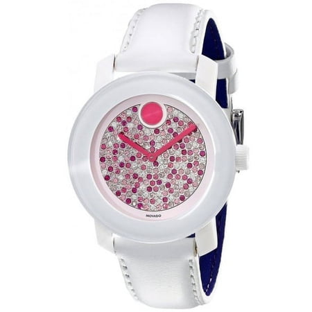 Movado Women's Bold Mid-Sized White Pave 36mm Watch 3600262