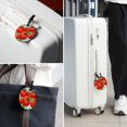 thumbnail image 6 of tomato 2pcs PU Leather Round Bag Tags Suitcase Handbag Tags with Privacy Cover and Name ID Tag for Travel Luggage, Handbags, Backpacks, School Bags, 6 of 6