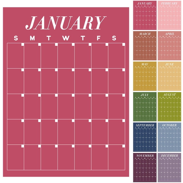 Calendario de pared Fullhawl 2025-2026, borrado en seco, 40 x 50 cm