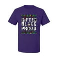 thumbnail image 2 of Wild Bobby Gifted Black and Proud Black Pride Men's Graphic T-Shirt, Purple, XX-Large, 2 of 5