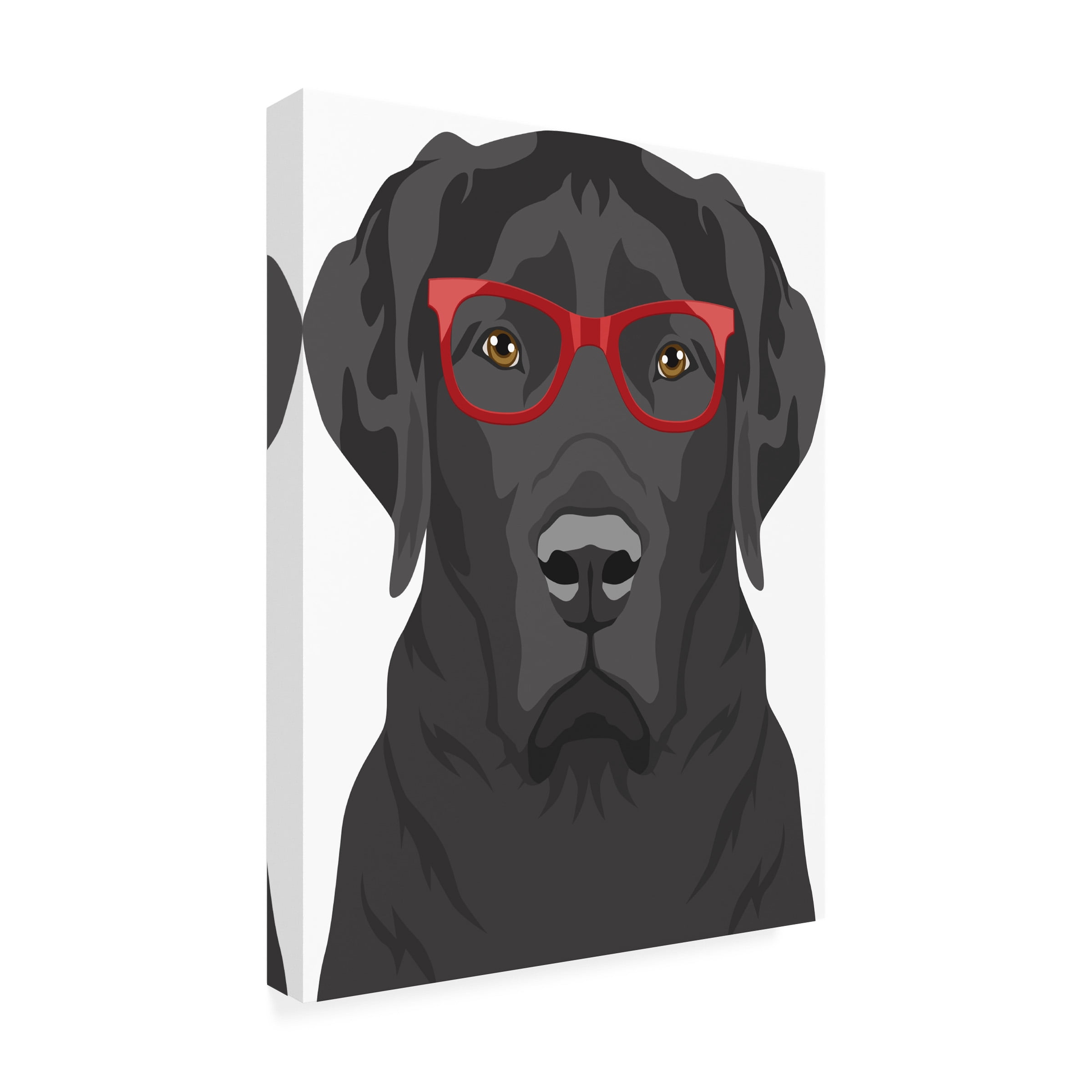 Furbaby Affiliates 'Labrador Retriever Wearing Hipster Glasses 2' Canvas Art