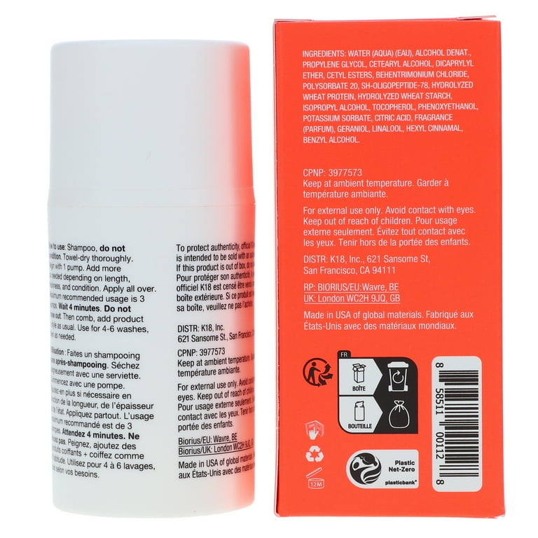 K18 Leave-In Molecular Repair Hair Mask 1.7 oz - Good for