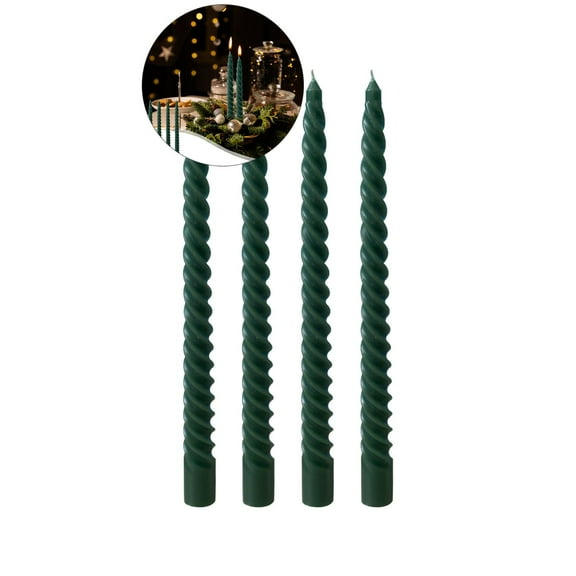 WNFJR Spiral Taper Candles Unscented Smokeless Long Tall Tapered Candles for Candlesticks Sticks Wedding Advent Home Decor Dinner Christmas