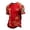 Red, variant on Mexico Soccer Jersey for Men Chichén Itzá Pyramid Graphic Crew Neck Short Sleeve Nation Flag Football Fan Supporter Match Sports Shirt Navy L