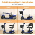thumbnail image 6 of THLAND 3 Wheel Mobility Scooter - Portable Folding Electric Mobility Scooter Ideal for Seniors, Adults, Handicapped, and Elderly Travelers. Comes with Battery, Charger, and Basket Included，blue, 6 of 10