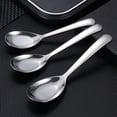 thumbnail image 1 of Hicess Soup Spoon Eco-friendly Rust-proof Stainless Steel Thickened Ice Cream Spoon Accessories for Home, 1 of 8