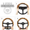 thumbnail image 4 of COEQINE Car Steering Wheel Cover Universal 15 Inch Non-Slip Comfortable Stretch Decorative Halloween Auto Steering Wheel Protector Automobile Accessories, Pumpkin Star, 4 of 7