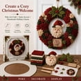 thumbnail image 2 of Clearance! 3D Fabric Poke Wreath DIY Kit, 14" Christmas Wreath DIY Kit for Adults, Beginner-Friendly Holiday Wreath Making Kit & Door Decor (Santa), 2 of 6