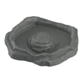 thumbnail image 3 of Plato de agua para tortugas, cuenco de baño para reptiles, decoración de piscina, adorno de acuario, plato de alimentación para reptiles, camaleón, gris M, 3 of 8