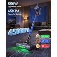 thumbnail image 3 of TechRise Basic 550W 45kPa Lightweight Cordless Stick Vacuum cleaners, 60 Mins Runtime for Hardwood Floors, Carpet, Pet Hair, 3 of 10
