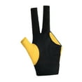 thumbnail image 2 of BAOSITY 3 Fingers Billiard Glove Elastic Glove Left Hand Lightweight Snooker Cue Glove Pool Cue Glove for Women Men Practice Training Yellow, 2 of 8