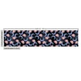 thumbnail image 2 of Bohemian Fabric by the Yard, Repetitive Ombre Colored Lotus Flowers and Crescent Moon Print, Decorative Upholstery Fabric for Chairs & Home Accents, Dark Blue Grey and Multicolor by Ambesonne, 2 of 4