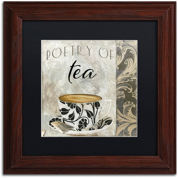 Trademark Fine Art "Art of Tea II" Canvas Art by Color Bakery Black Matte, Wood Frame