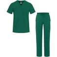 thumbnail image 1 of Adar Addition Go-Everyday Scrub Set for Men - Stylish Scrub Top & Cargo Scrub Pants - A9800 - Hunter Green - L, 1 of 7