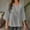 Gray, variant on Olyvenn Linen Shirts for Women Summer 3/4 Sleeve V-Neck Lace Tunic Tops Casual Pullover Loose Blouse Trendy Dressy Shirts 2025 Red XXL