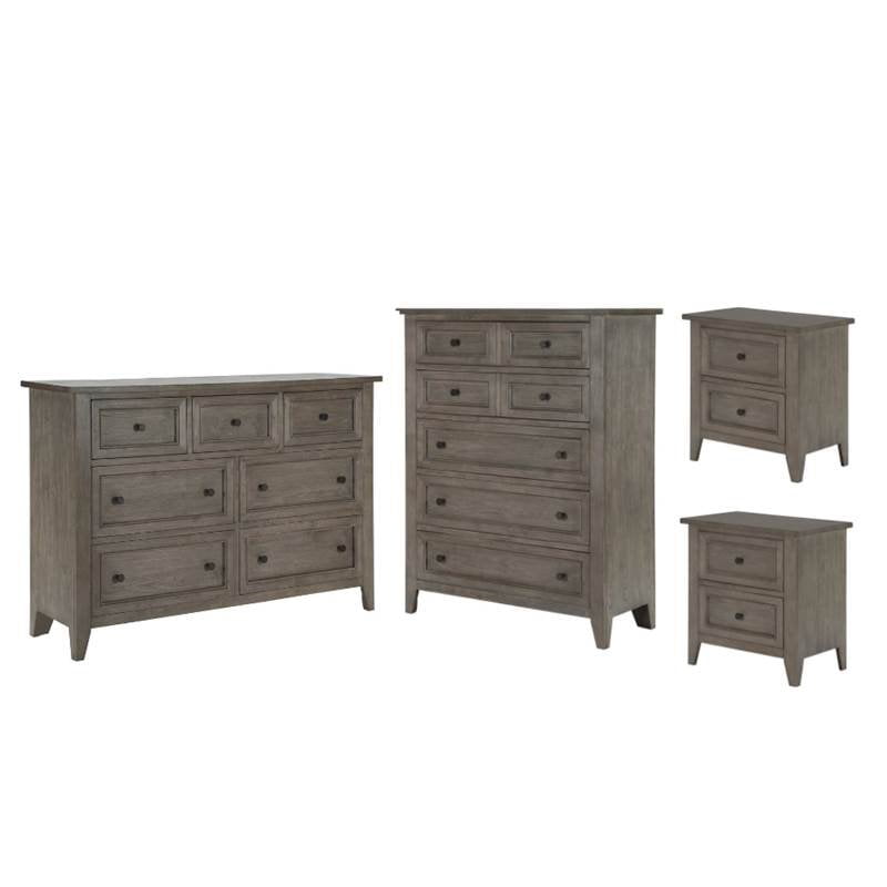 4 Piece Set With Chest Dresser And Set Of 2 Nightstand In