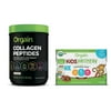 Orgain - Kids Protein Organic Nutritional Shake - Chocolate (8.25oz, 12 Pack) + Collagen Peptides - Unflavored (1 LB)