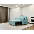 thumbnail image 4 of DeeHome Ultimate Comfort 2-Seater Sofa Bed with Pull-Out Feature, Luxe Velvet Upholstery, Storage Solutions, Built-in USB Ports, and an Adjustable Backrest, 4 of 7