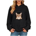 thumbnail image 6 of larppty Cat Pouch Hoodie for Women Oversized Sweatshirts Kitten Dog Pet Carrier Zipper Pocket Cozy Fashion Tops Clothes (Black, L), 6 of 9