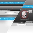 thumbnail image 4 of JARLSTAR 8 Inch LED Recessed Light with Junction Box, 6 Pack Ultra Thin LED Recessed Lighting.6000K Daylight,No Dimmable,18W 8" Recessed Ceiling Canl, 4 of 9