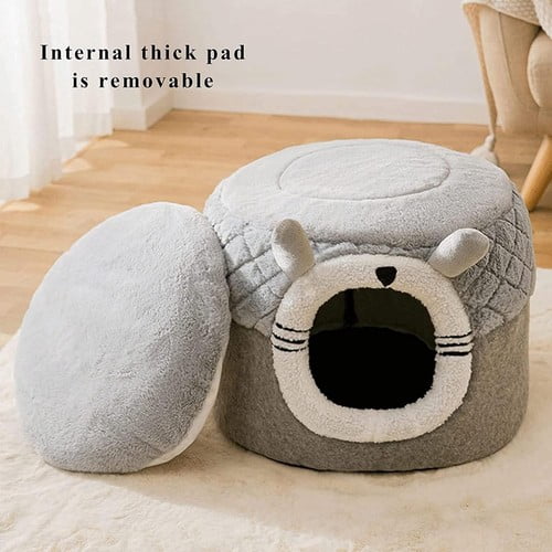 ShadeMart Cat Tent for Indoor Cats, Portable Pet Bed with Removable Cushion & Blanket for Small to Medium Pets