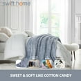 thumbnail image 2 of Swift Home Extra-Fluffy & Plush Solid Color Oversized Faux Fur Throw Blanket, 60”x70”, Soft Luxurious, Cozy & Lightweight for Home & Travel, All Seasons (Blue Frost), 2 of 9