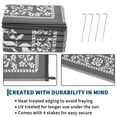 thumbnail image 6 of HIWEAVER Gray/White 9'x 12' Outdoor Rug Garden Decor Abstract Sun Pattern Carpet Plastic Straw Waterproof Reversible Patio Area Rug for Balcony Deck Picnic Portable Camping Mat, 6 of 8