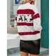 thumbnail image 4 of Suéter de mujer Otoño 2024 Nuevo patrón de ciervo navideño estampado suelto cuello redondo manga larga suéter de punto casual, 4 of 5