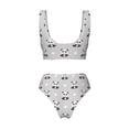 thumbnail image 2 of Honeii Panda Bear Print Women’s Bikini Set,Two Piece Swimsuit Bathing Suits,Stylish High Elasticity Swimwear for Beach and Pool, 2 of 6