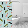 Pink Green Black Bottle Shower Curtain Fabric Shower Curtains for Bathroom, Heavy Duty
