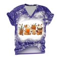 thumbnail image 2 of Fiudx Tops para Mujer Camiseta Estampada a La Moda para Mujer, Blusa de Manga Corta, Tops Informales con Cuello Redondo, 2 of 4