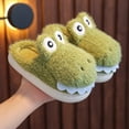 thumbnail image 2 of Otqutp Children Round Toe Slippers Girls Boys Home Slippers Warm House Slippers for Toddler Lined Winter Indoor Shoes House Shoes Bedroom Slipper(Multi-color,9-9.5 Years), 2 of 5