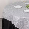 thumbnail image 3 of Balsa Circle 72x72 in Silver Metallic Foil Tinsel Polyester Square Table Overlay Party Events Decorations Supplies, 3 of 8