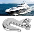 thumbnail image 4 of Slip Hook, 316 Stainless Steel 3600lbs Pulling Force Clevis Hook 3000lbs Load Bearing Capacity  For Marine Boat Trailers ANGGREK Towing Hook, 4 of 8